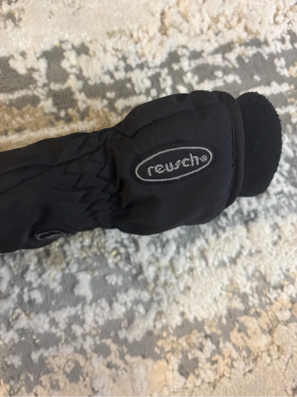 Vintage Reusch Pro Thermo 30 PrimaLoft Lobster Ski Gloves Black Leather Size 6.5